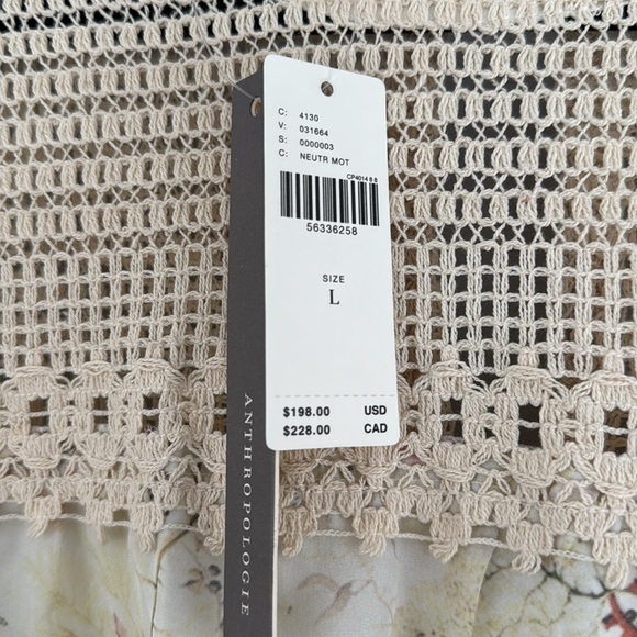 Anthropologie Mynah White Lace Tiered Christianne Dress size L - Picture 10 of 10